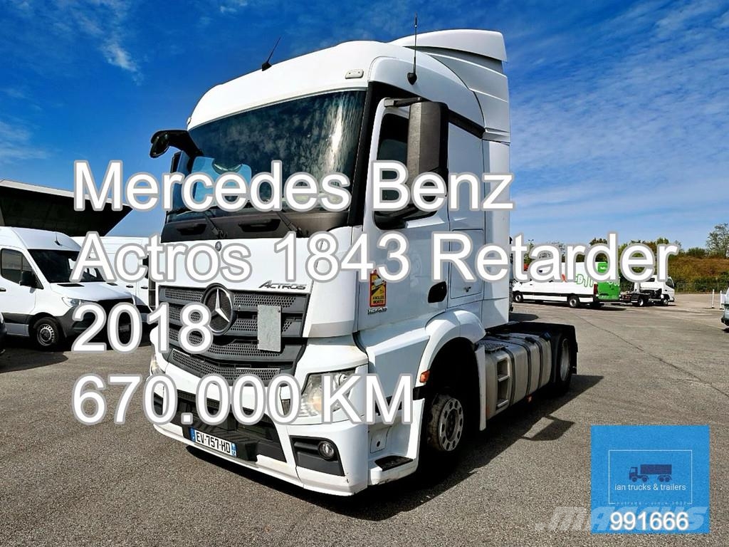 Mercedes-Benz Actros 1843 4X2 RETARDER EURO 6 02/2018 Vlačilci