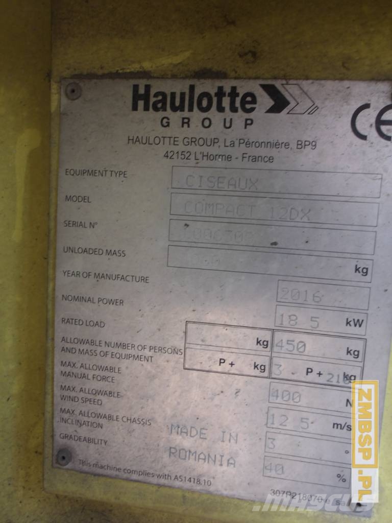 Haulotte Compact 12 DX Plataformas tijera