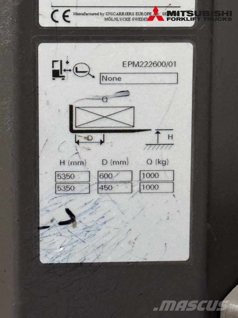 UniCarriers EPM 100 TVI 470 - 2735 Std. Visoko dizajući komisioni viljuškar