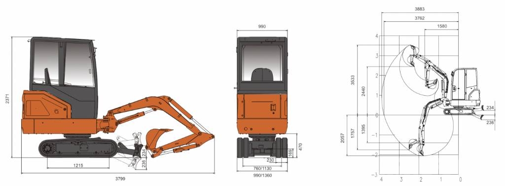 Lonking CDM 6020 Excavadoras sobre orugas