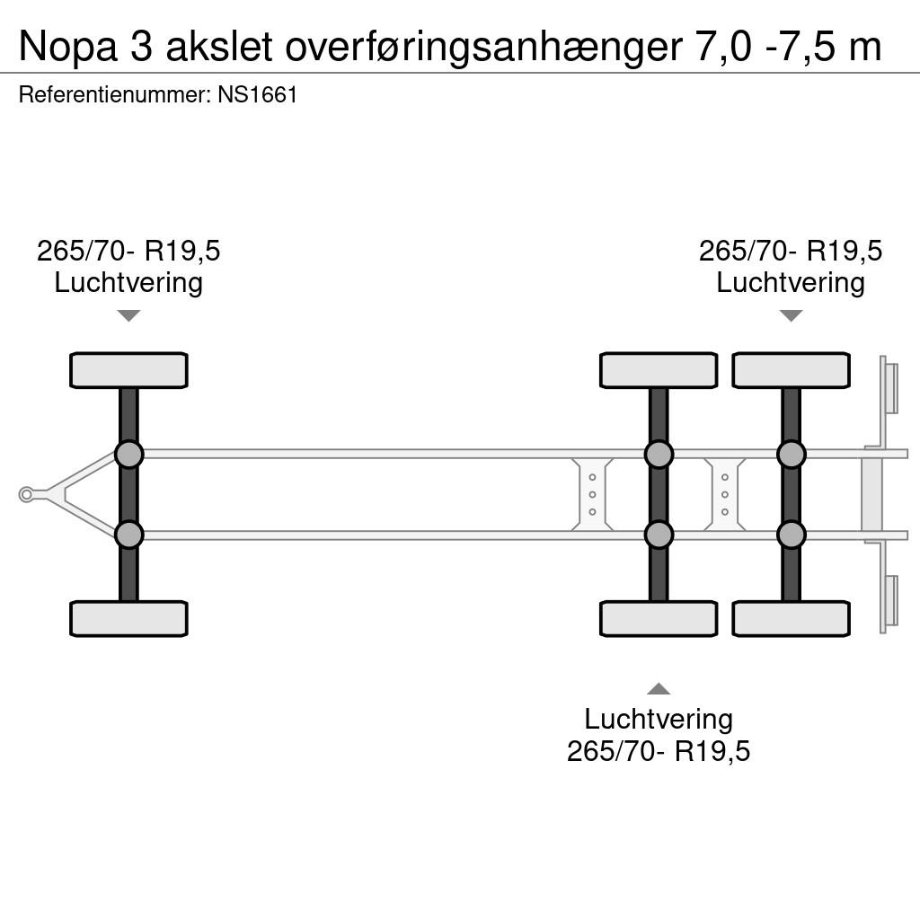 Nopa 3 akslet overføringsanhænger 7,0 -7,5 m Інші причепи