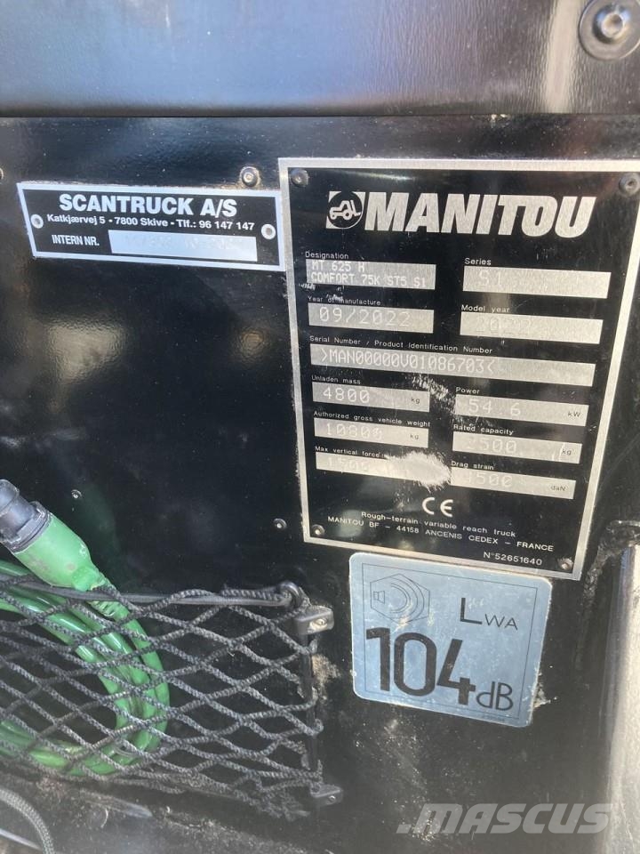 Manitou MT625H COMFORT ST5 Telescopic handlers