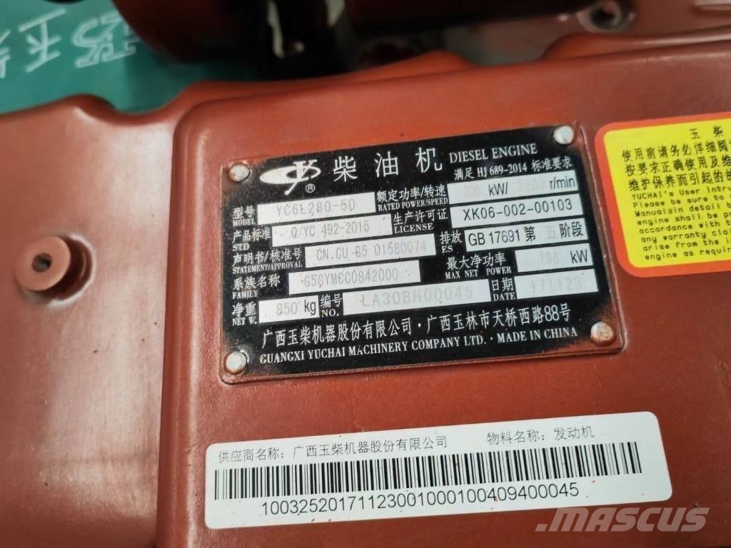 Yuchai yc6l280-50 Diesel Engine for Construction Machine Engines