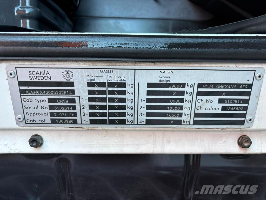 Scania R 124 470 BOX L=5381 mm 덤프 트럭