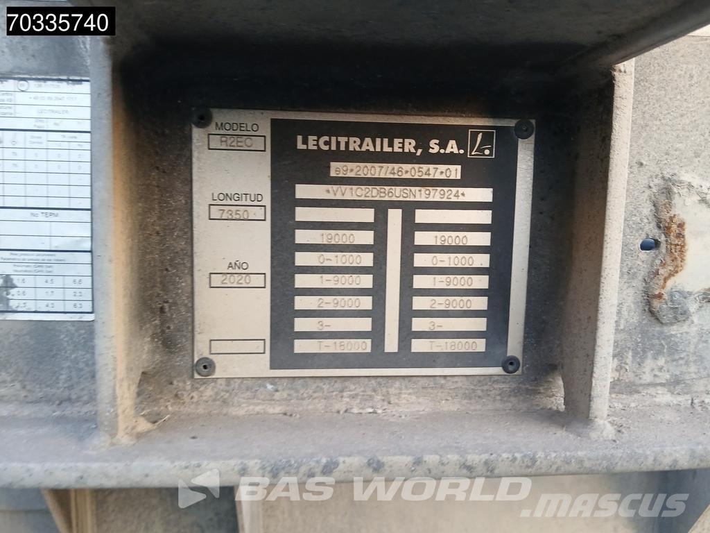 Lecitrailer R2EC BDF 20ft SAF Kontejnerske prikolice