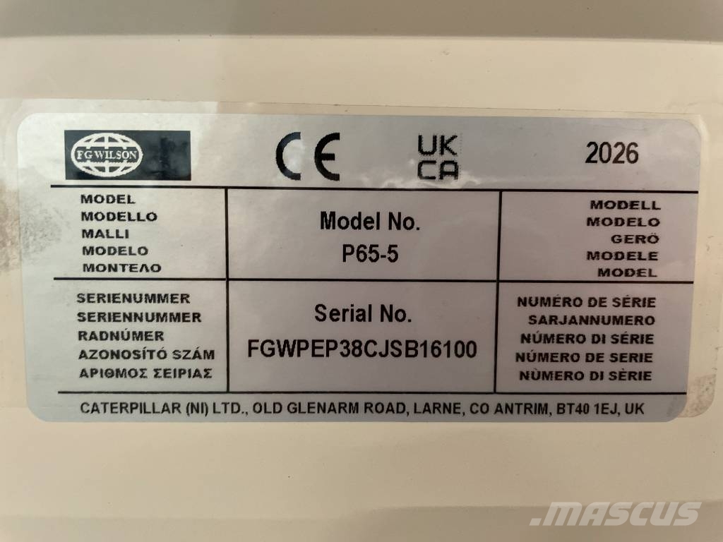 FG Wilson P65-5 - 65 kVA Genset - DPX-16006 Diesel Generatoren