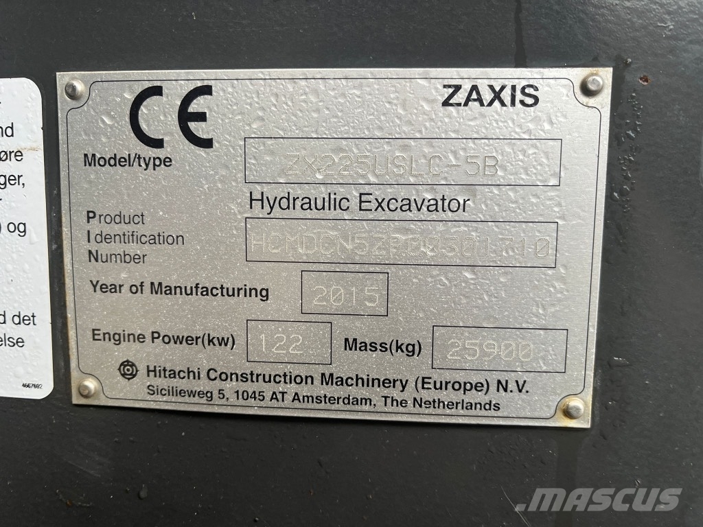 Hitachi ZX 225 US / ZX225Us gravemaskine Kāpurķēžu ekskavatori