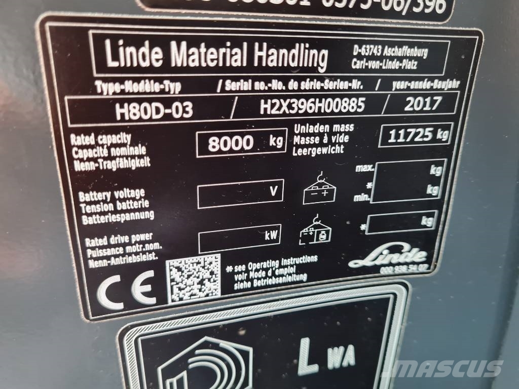 Linde H80D-03/900 Diesel forklifts