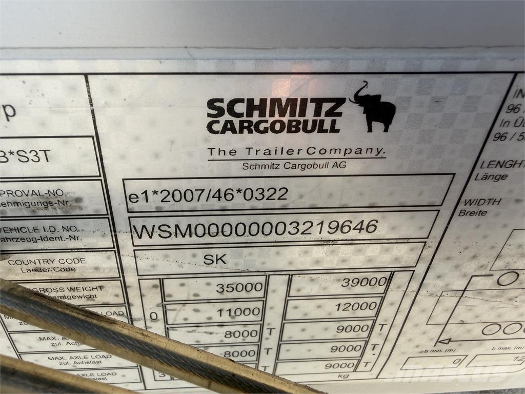 Schmitz Cargobull VIN 646 Plachtové návěsy