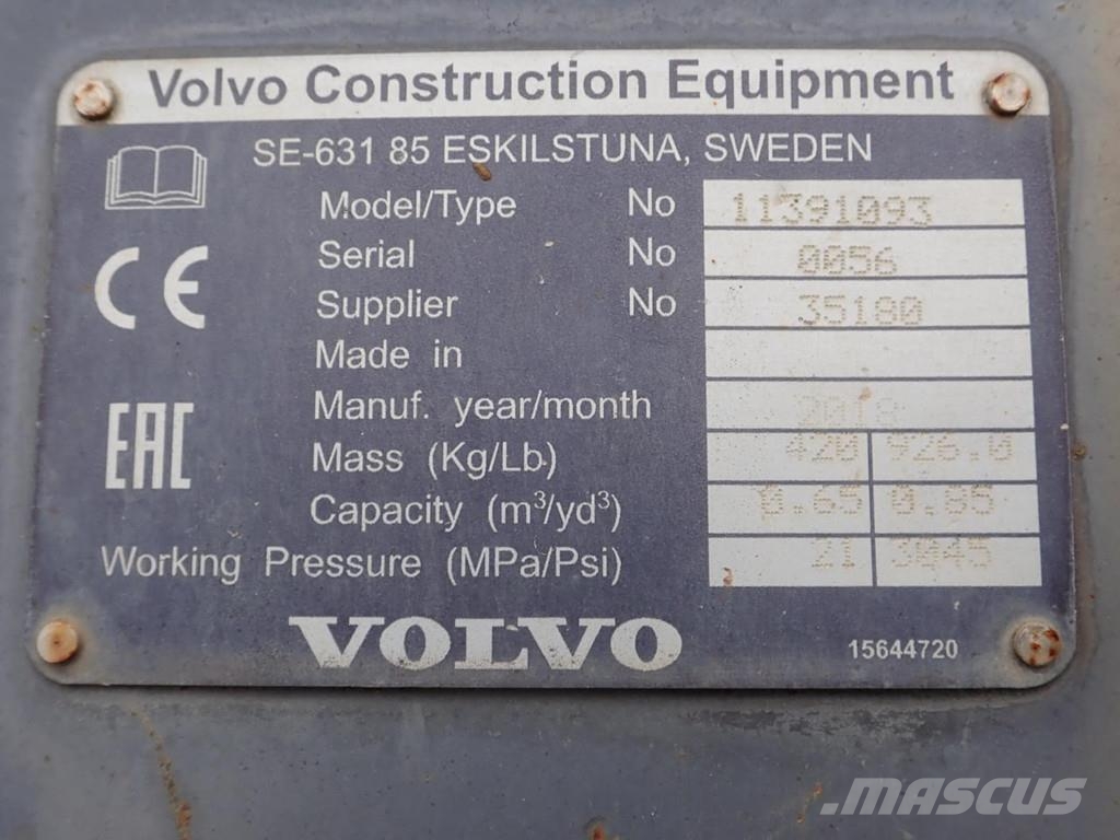 Volvo Klappschaufel o.Z. 1.650 mm 0,65 m3 (P) m.Schneide Muut koneet