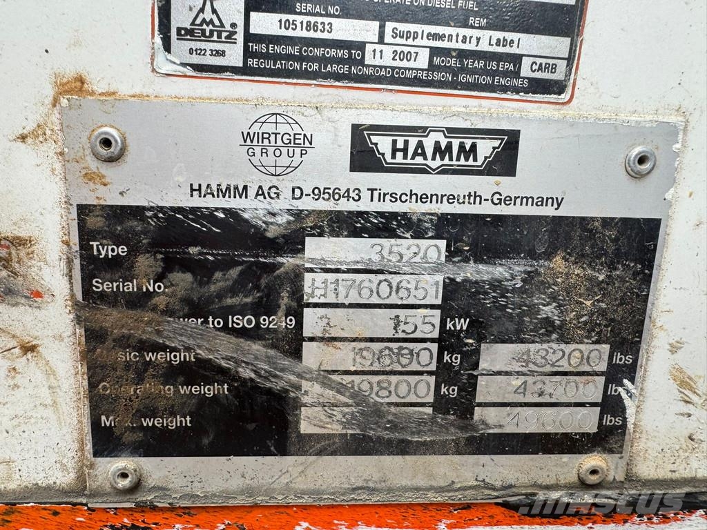 Hamm 3520 Еднобарабанни ролки