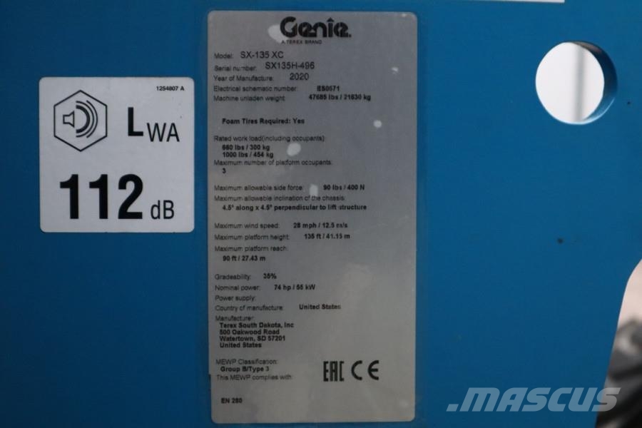 Genie SX135 XC Valid inspection, *Guarantee! 43m Working Telescopic boom lifts