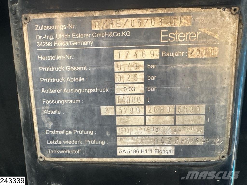 MAN TGM 18 250 Esterer, 14.000 L, 3 Comp Cisternové nákladné vozidlá