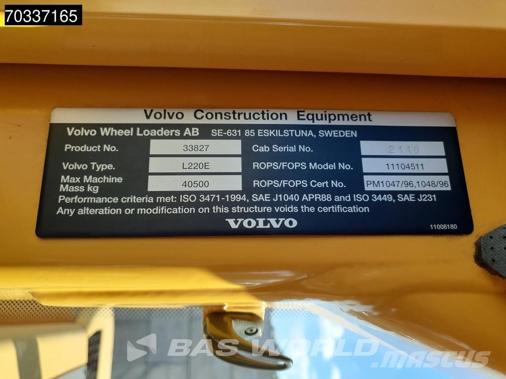 Volvo L220 E QUICK COUPLER Kolesni nakladalci