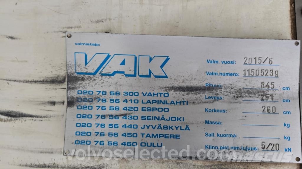 Volvo FE Volvo FE280 4x2 Euro 6 Jakeluauto 8,5m VAK KSA Sanduk kamioni