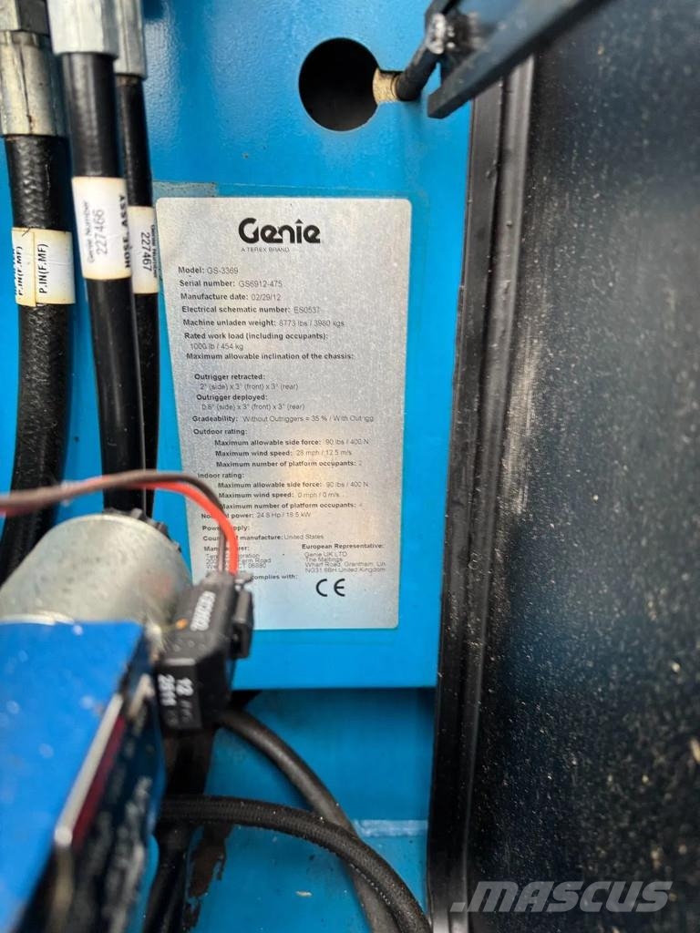 Genie GS3369RT Hoogwerker Schaarhoogwerker Ruwterrein Nacelle ciseaux