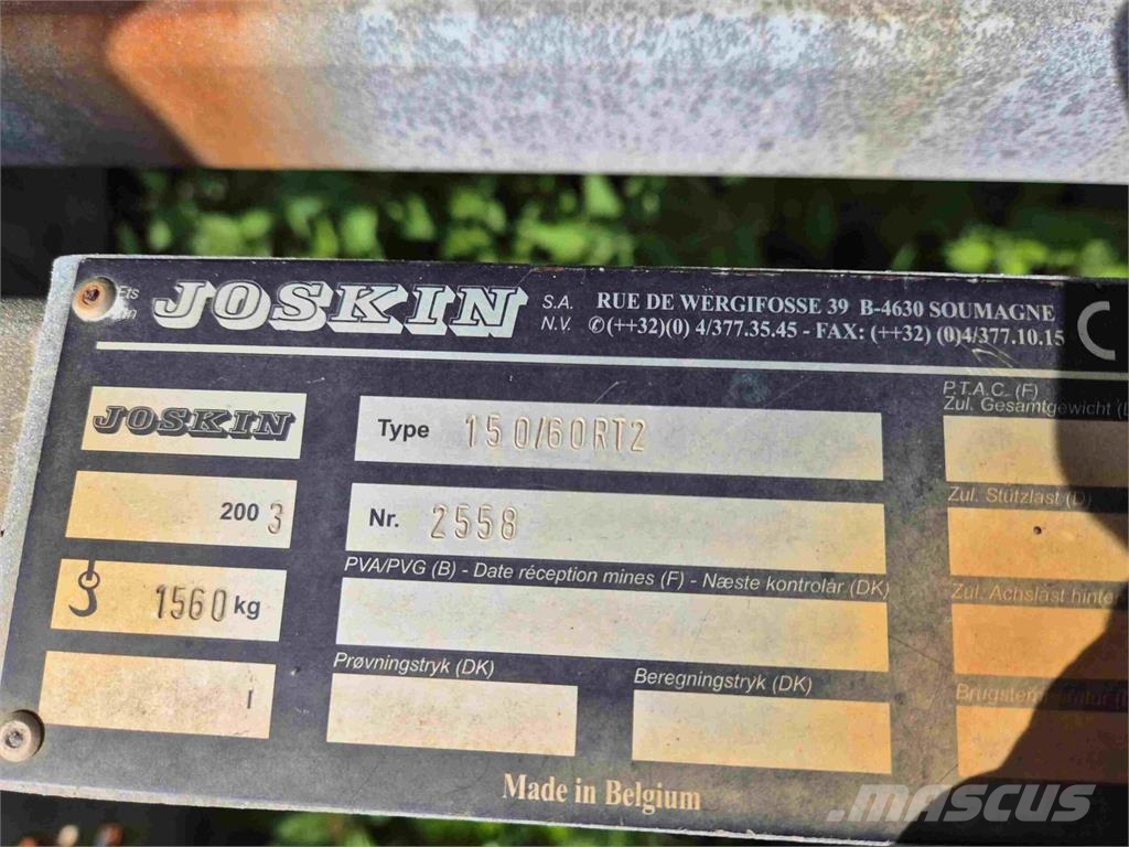 Joskin 150/60RT2 15m letkulevitin صهاريج الملاط