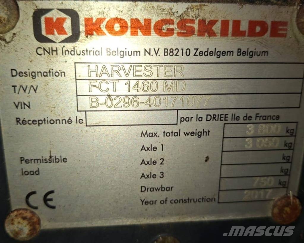 Kongskilde FCT 1460 MD Zāles smalcinātāji