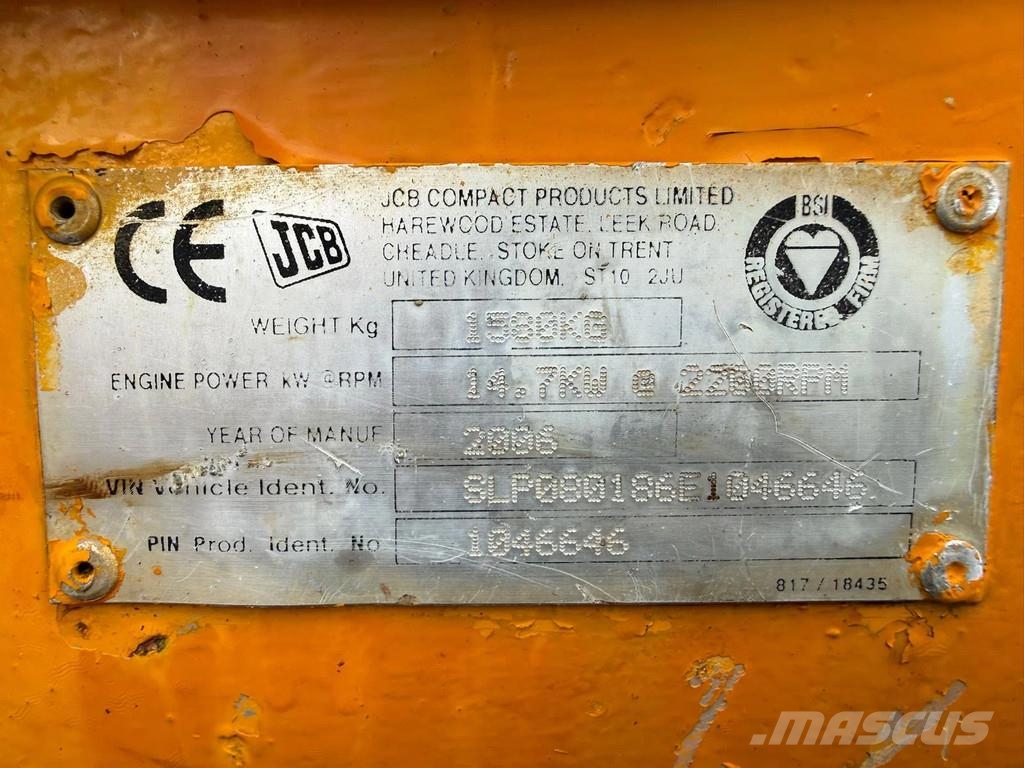 JCB 8016 Mini ekskavatörler, 7 tona dek