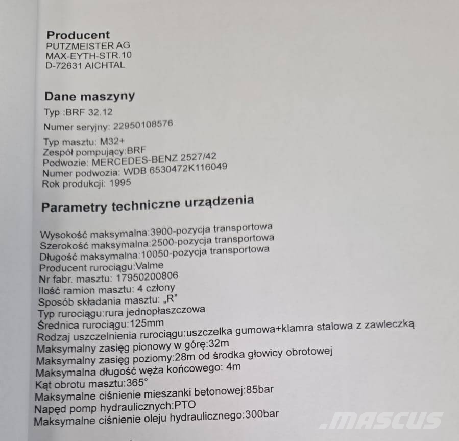 Mercedes-Benz 2527 Domiešavače betónu