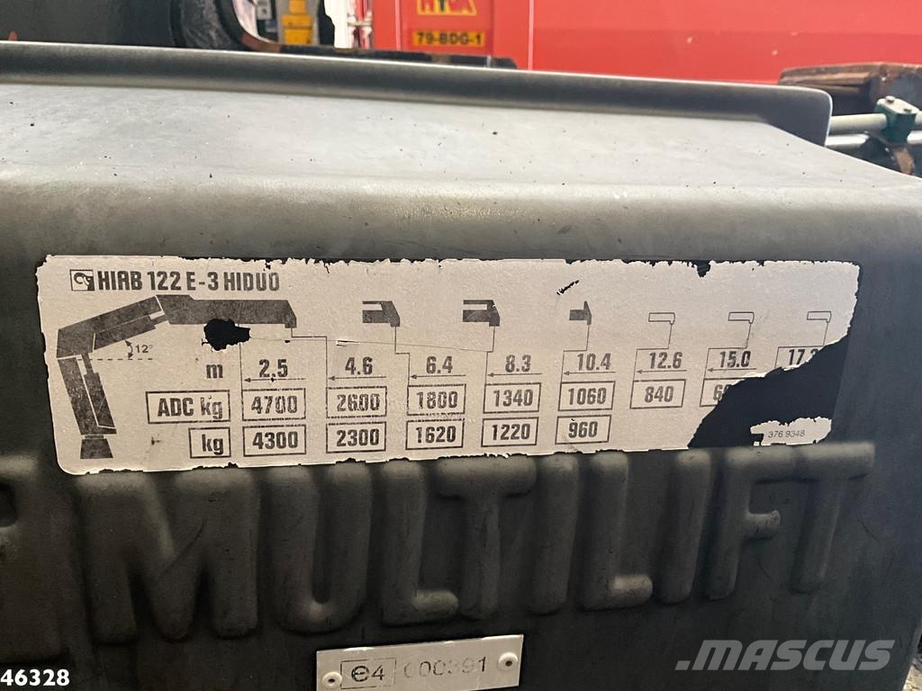 MAN TGA 28.350 6x4 Hiab 12 Tonmeter laadkraan Hook lift trucks