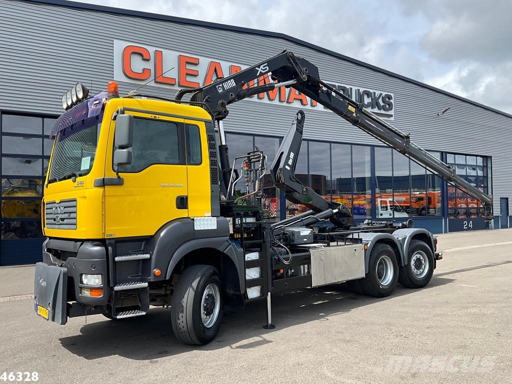 MAN TGA 28.350 6x4 Hiab 12 Tonmeter laadkraan Hook lift trucks