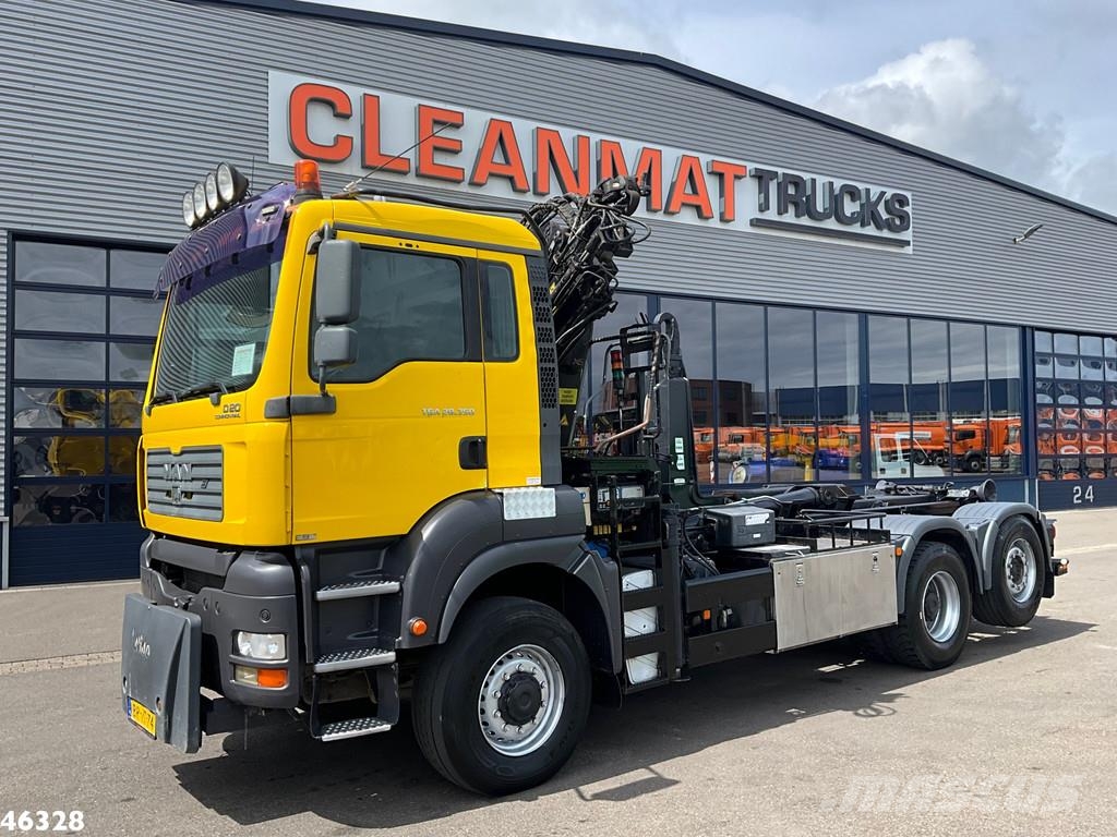 MAN TGA 28.350 6x4 Hiab 12 Tonmeter laadkraan Hook lift trucks