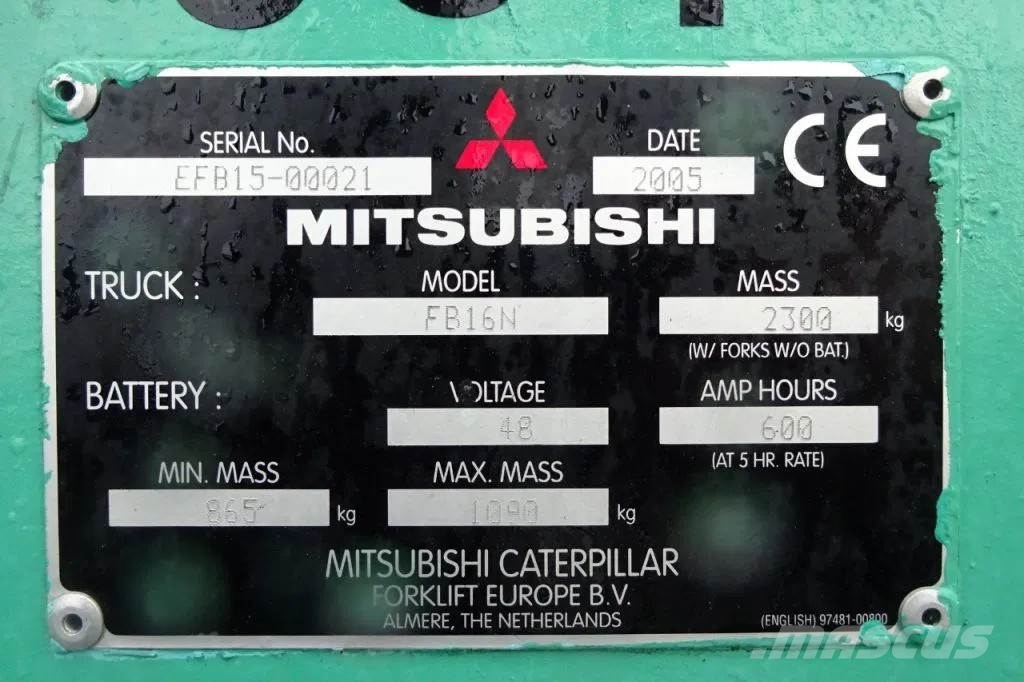 Mitsubishi FB16N Heftruck Wózki elektryczne