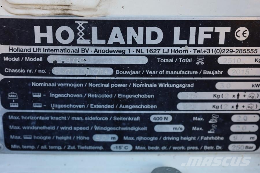 Holland Lift Ecostar HL-9710 Electric, 12m Working Height, 325k Elevadores de tesoura