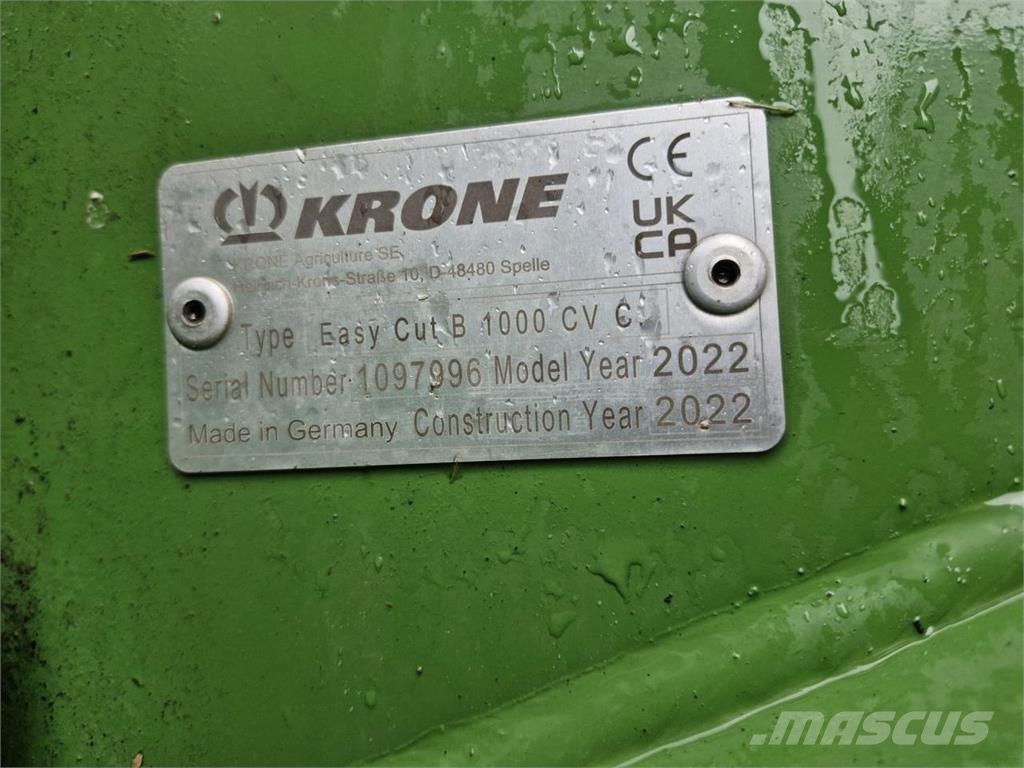 Krone EasyCut B 1000 CV C + EasyCut 400 CV Fold Косилки плющилки