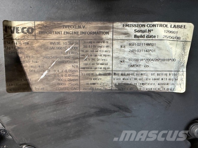 Iveco 8VEXL 10.3MLR USED ENGINES CASE 330 Motory