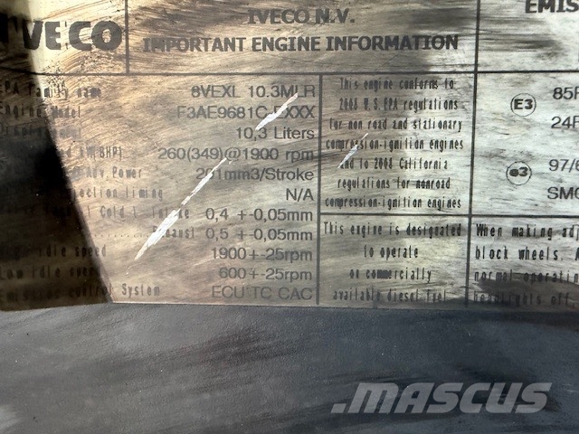 Iveco 8VEXL 10.3MLR USED ENGINES CASE 330 Motory