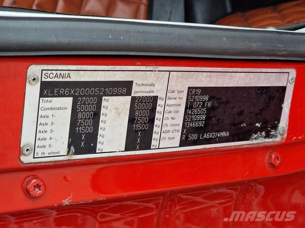 Scania R 500 A 6X2/4 Topline - Retarder - PTO/Hydraulic - Cabezas tractoras
