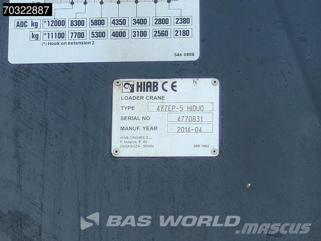 MAN TGS 26.440 6X4 HIAB 477 EP-5 HIDUO Crane Retarder Platte bakwagens