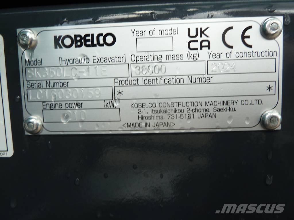 Kobelco SK350LC-11E med Makin 3D / Uthyres ! Rupsgraafmachines