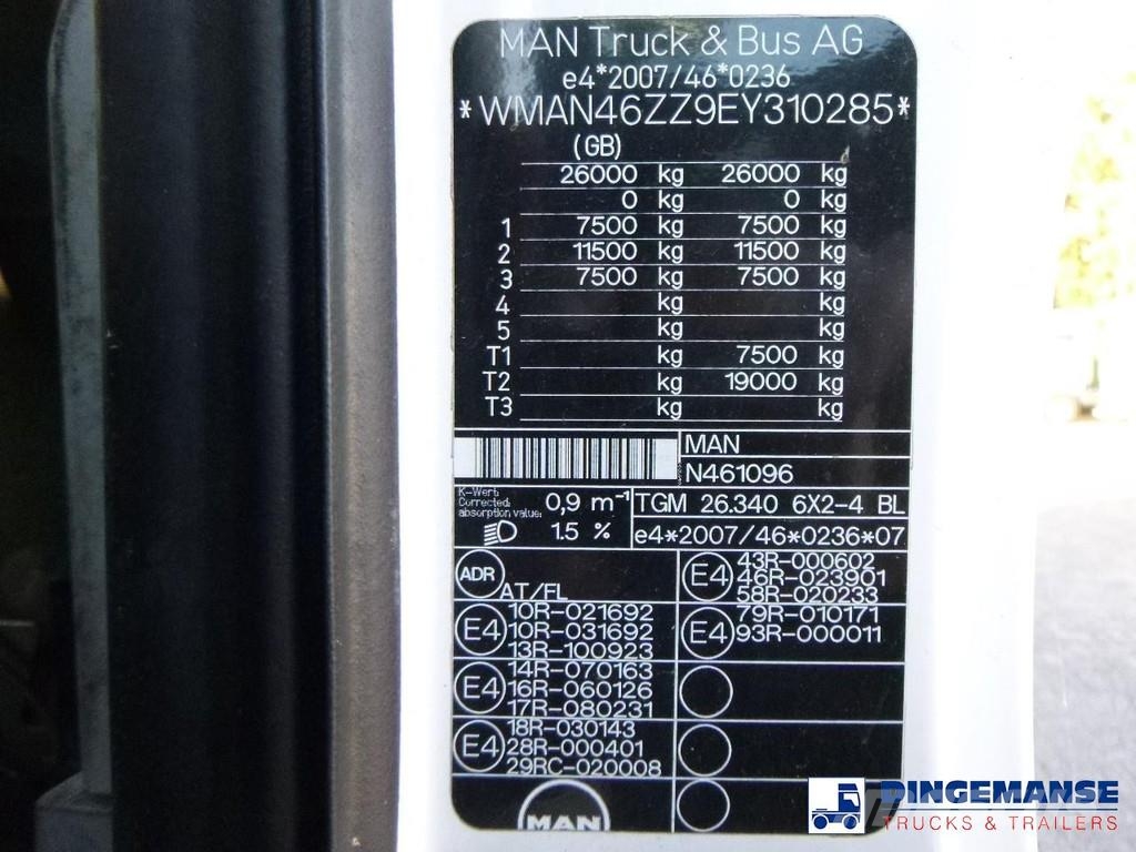 MAN TGM 26.340 6X2 RHD fuel tank 21 m3 / 5 comp Camiones cisterna