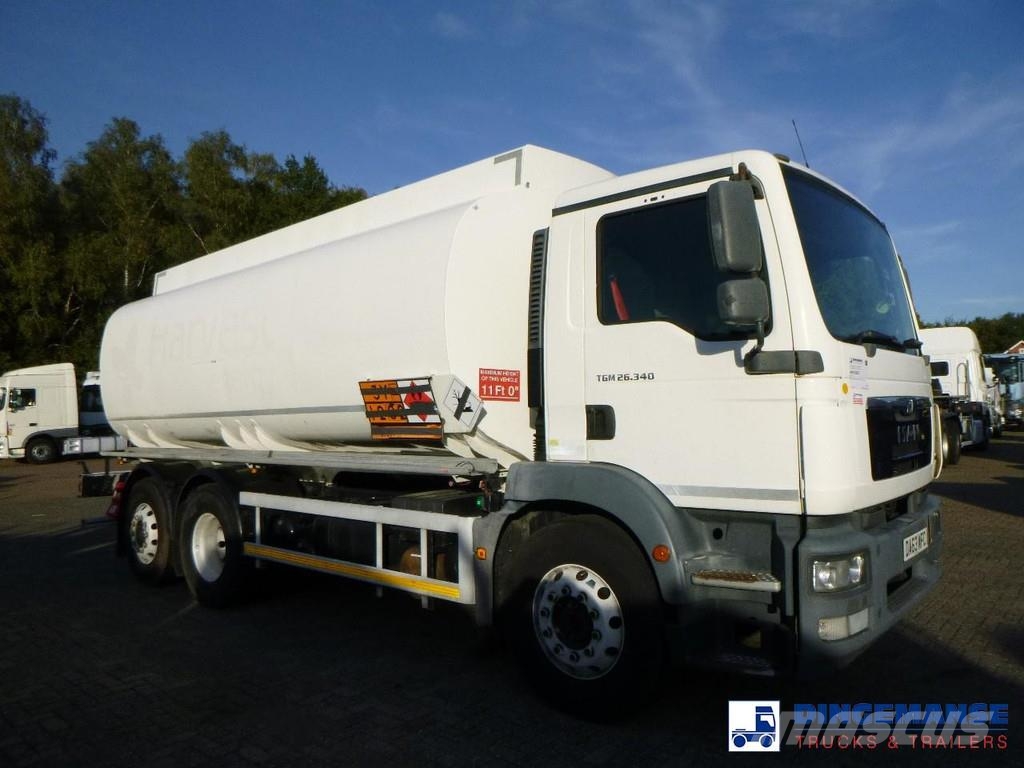 MAN TGM 26.340 6X2 RHD fuel tank 21 m3 / 5 comp Camiones cisterna
