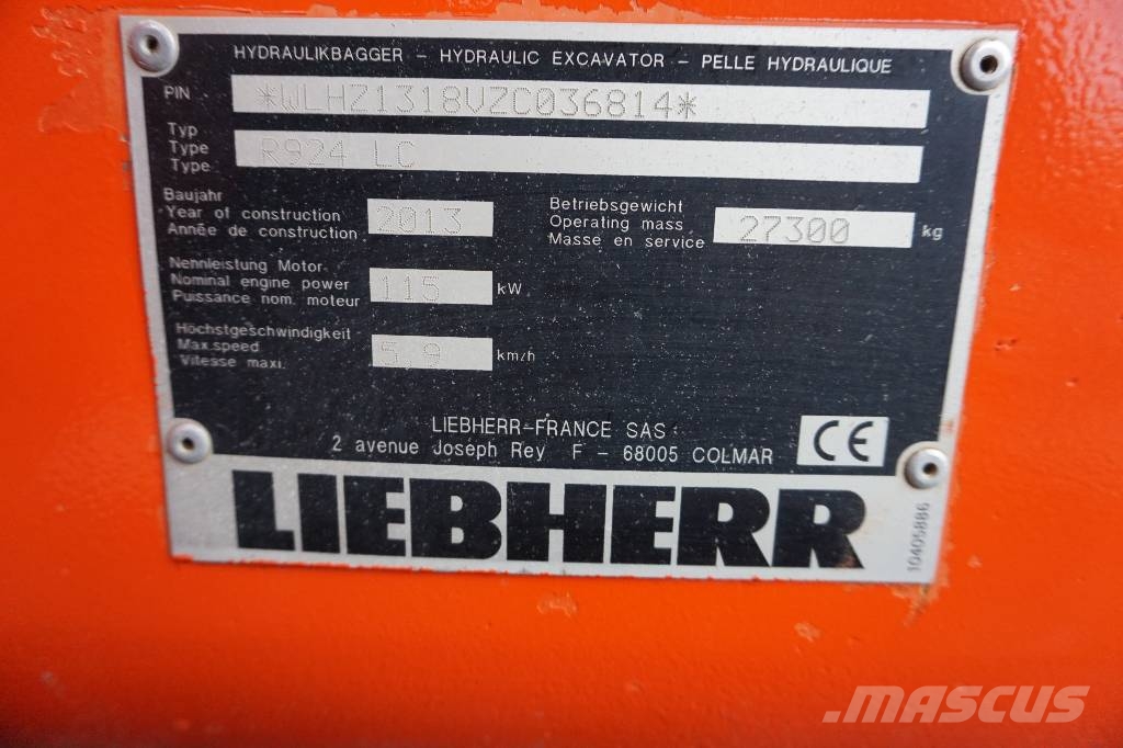 Liebherr R 924 LC Εκσκαφείς με ερπύστριες
