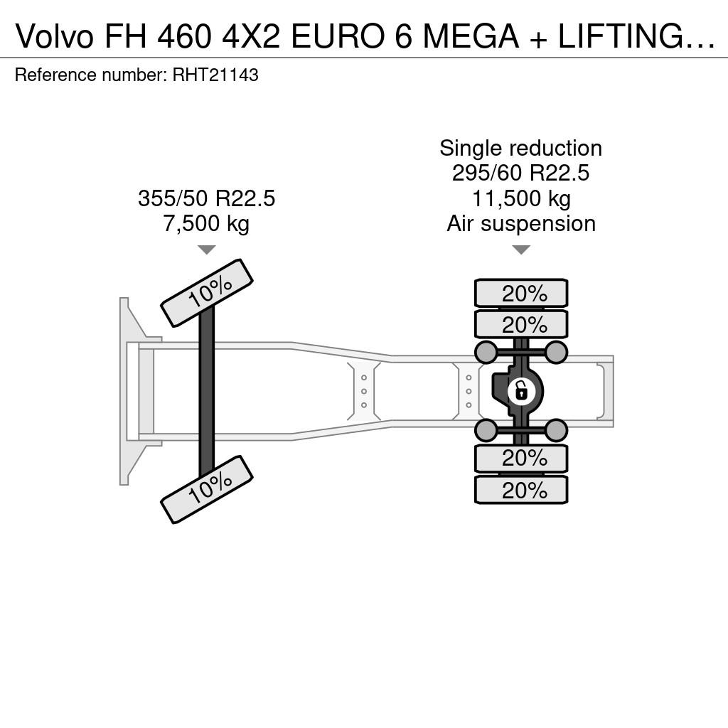 Volvo FH 460 4X2 EURO 6 MEGA + LIFTING DISH (HEFSCHOTEL) Sadulveokid