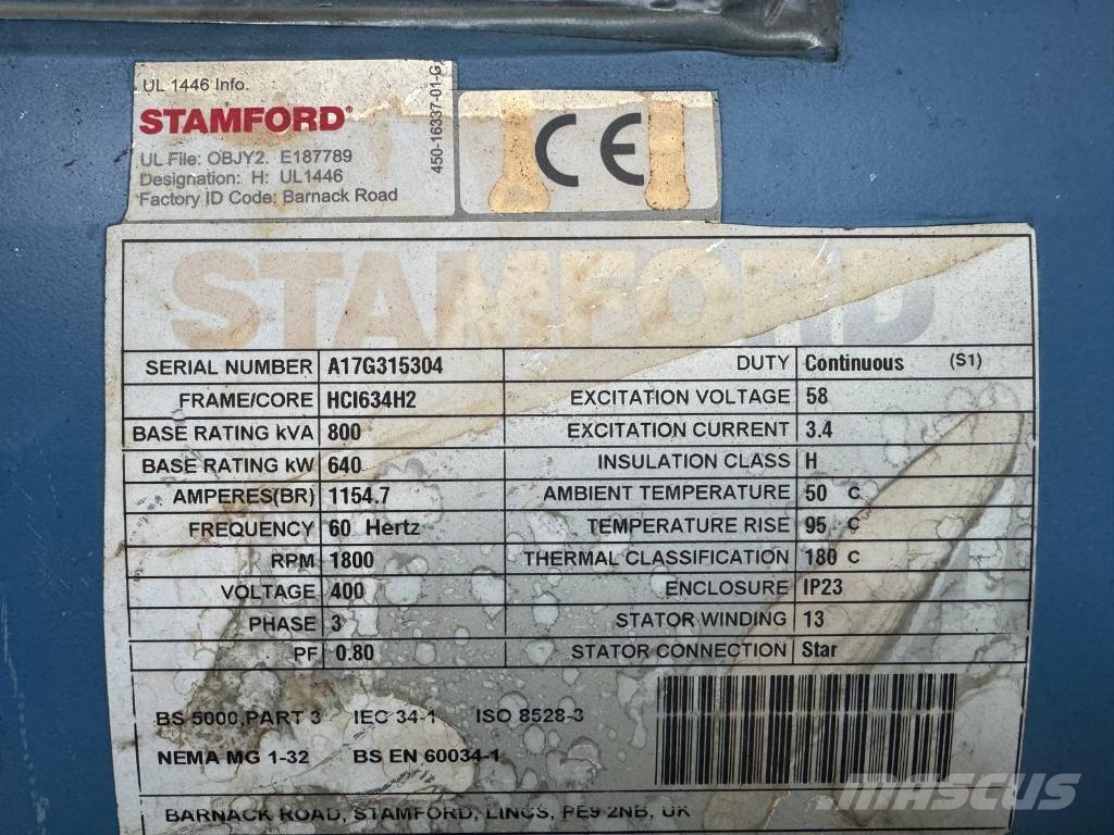 Power generator Stamford MTU 640kW Generatori diesel