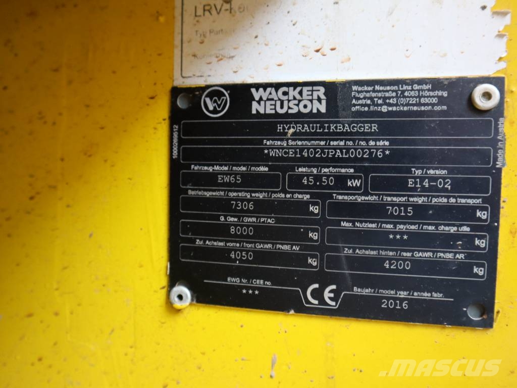 Wacker Neuson EW 65 Excavadoras de ruedas