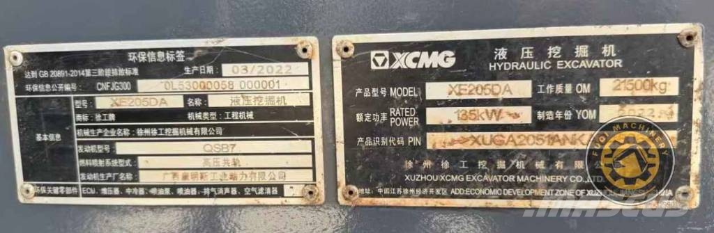 XCMG XE205DA Bagri goseničarji