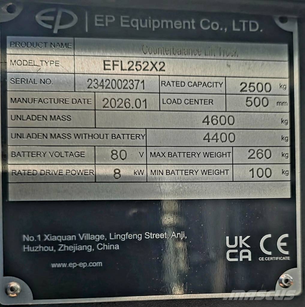 EP EFL 252 X LI-ON Elektriskie autoiekrāvēji