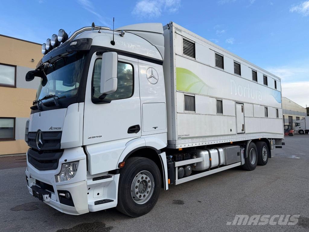 Mercedes-Benz ACTROS 2545 6X2 EURO6 + DOUBLE FLOOR BOX Animal transport trucks