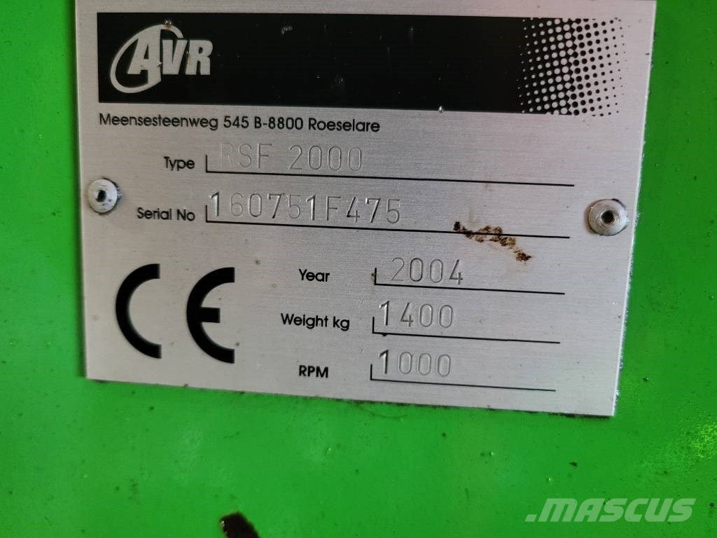 AVR RSF2000 Rijenfrees Oborávača zemiakov