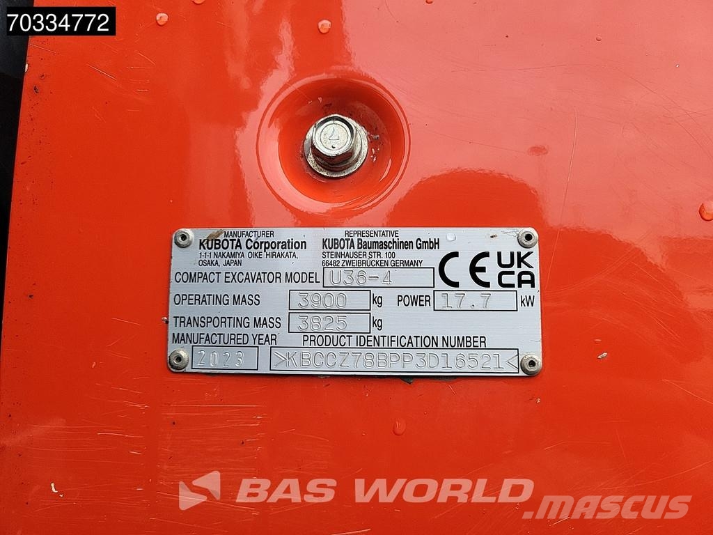 Kubota U36 -4 3 Buckets Minigraafmachines < 7t