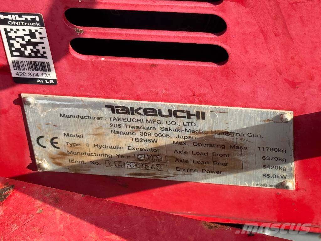 Takeuchi TB 295 W Excavadoras de ruedas