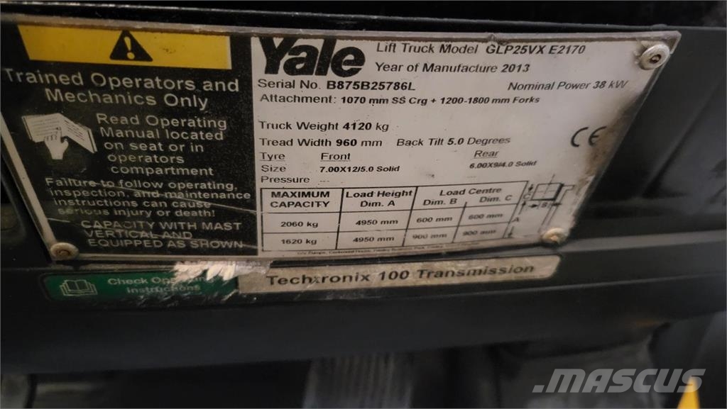 Yale GLP25VX E2170 2013 LPG forklifts