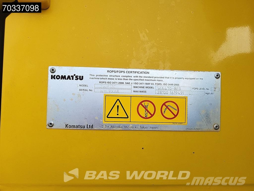 Komatsu WA470 -8E0 WA470 Gumikerekes homlokrakodók