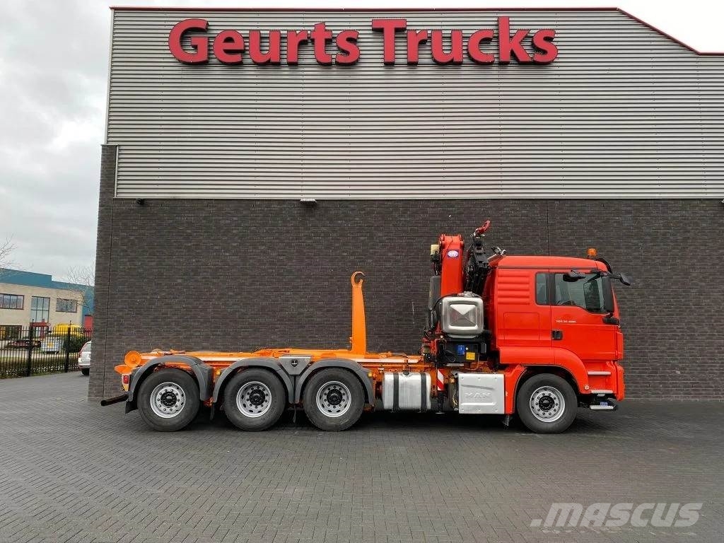 MAN TGS 35.480 8X4 TRIDEM + 20 TON HAAKARM + HMF 3220- Автокранове